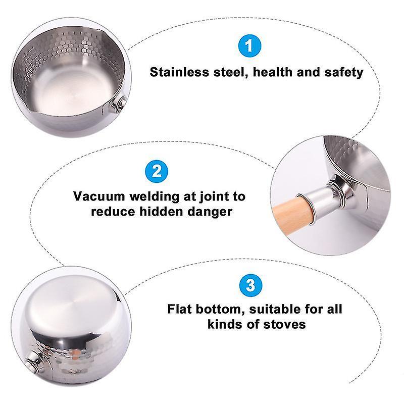 33X17x14cm Silver Thermal Cookers 1 Set Complementary Food Pot Non-stick Milk Sauce Pot For Home Kit
