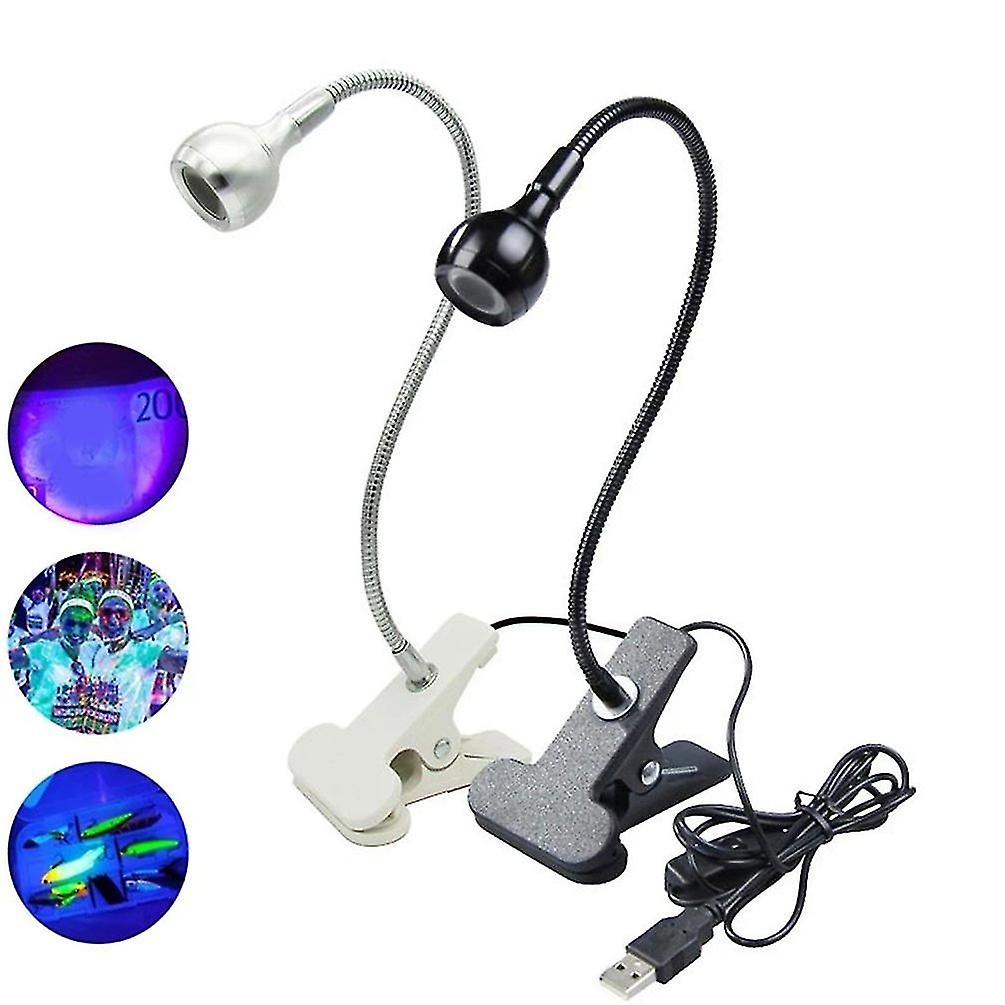 Led Ultraviolet Lights Clip-on Flexible Metal Tube Uv Lamp Usb Mini Uv Gel Curing Light Desk Lamp Nail Dryer For Diy Nail Art