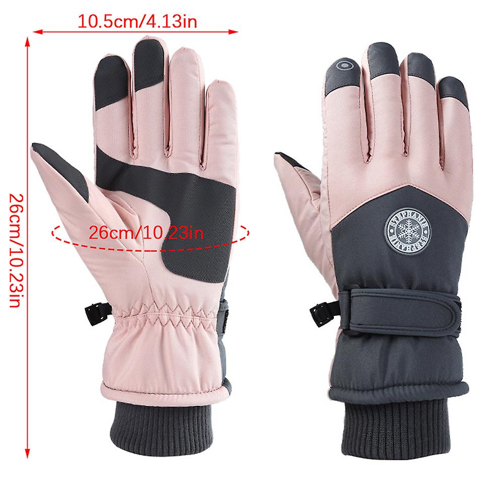 Ski Gloves Winter Warm Cold And Windproof Outdoor Waterproof Touch Screen Gloves