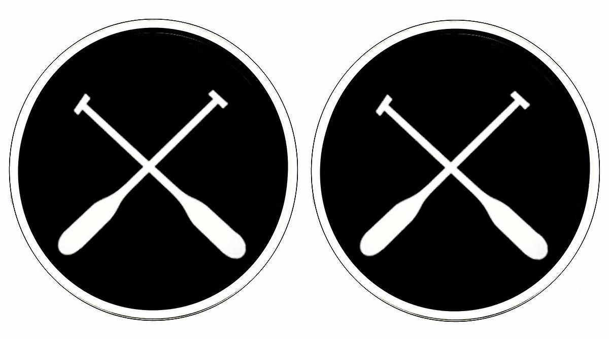 Bassin and Brown Crossed Oars Cufflinks - Black/White