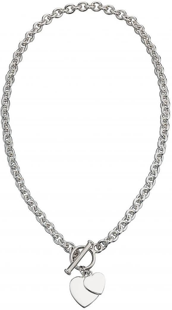 Beginnings Heart Charm Toggle Necklace - Silver