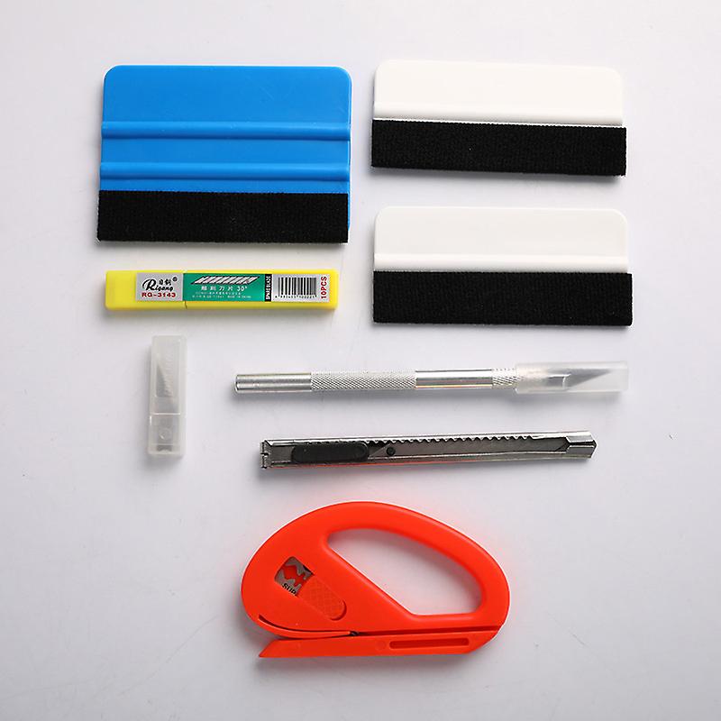 7pcs Car Window Film Tinta Vinyl Wrap Tool Scraper Squeegee Installation Set Kit