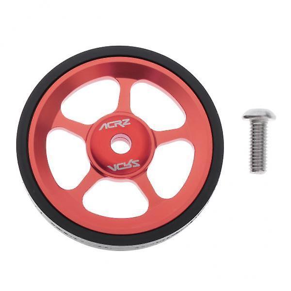 2x Premium Folding Bike Easy Wheels Modified Easywheel for  Red