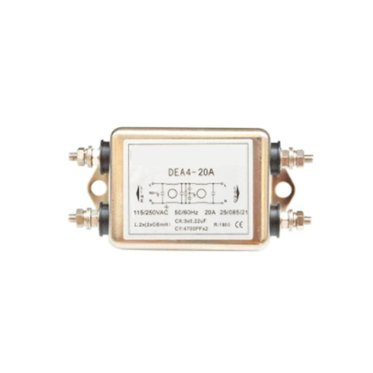 Dea4-20a Jednofázový AC napájací filter -zapnutý 220V čistič napájania