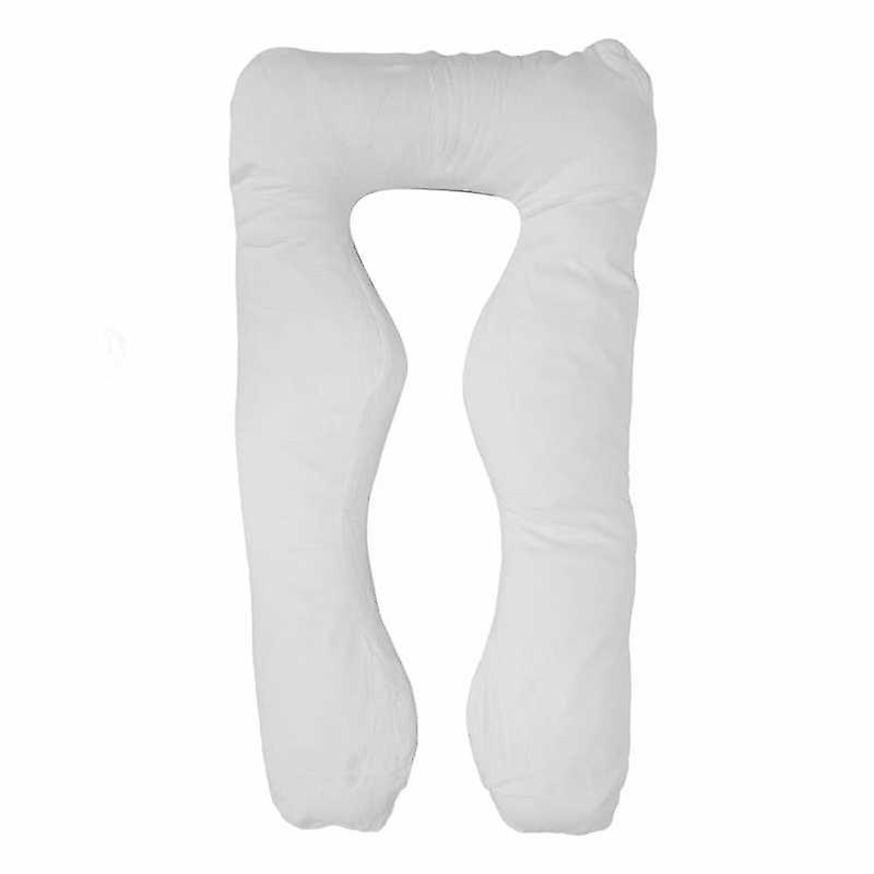 Travesseiro de gravidez confortável em forma de U para maternidade em forma de U para dormir com capa de algodão removível