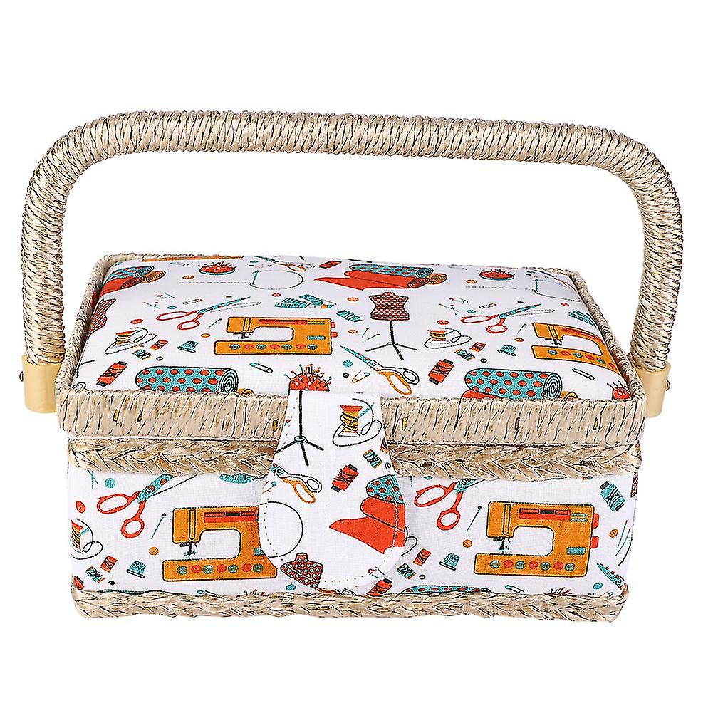 Handmade Fabric Needle and Thread Storage Basket for Home