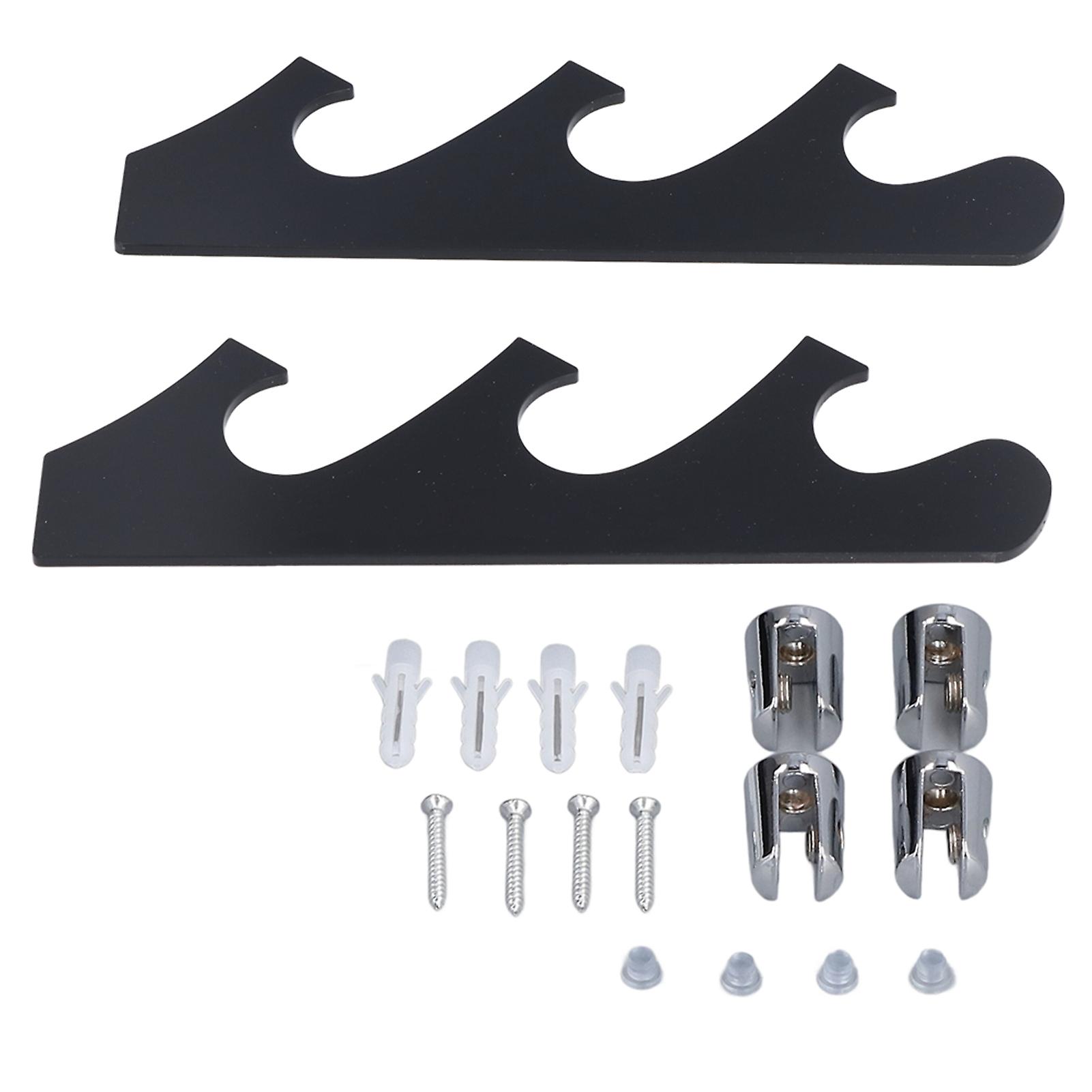 1 Pair Sword Holder Stand Sword Display Rack Wall Mounted Samurai Sword Hanger for HomeBlack