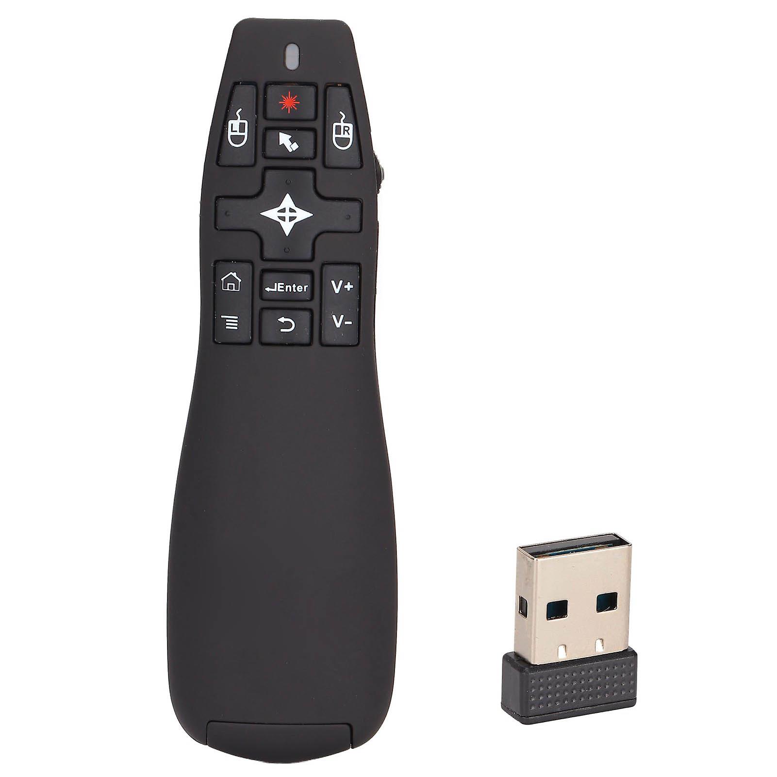 Clicker de présentation USB 2,4 GHz avec fonction de souris d’air en douceur Télécommande de présentateur sans fil pour la réunion