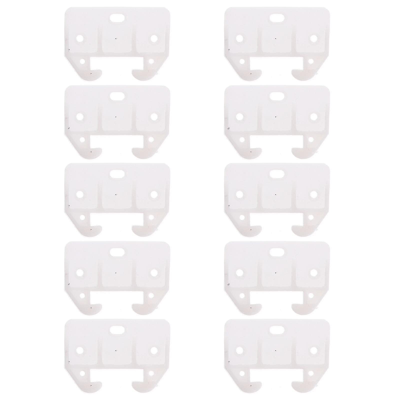 10pcs Drawer Track Guides Slides Replacement Furniture Parts (white)