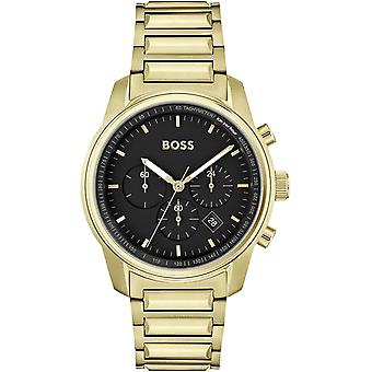 Trace Men's Analog Quartz Watch with Stainless Steel Bracelet Plated in Gold 1514006