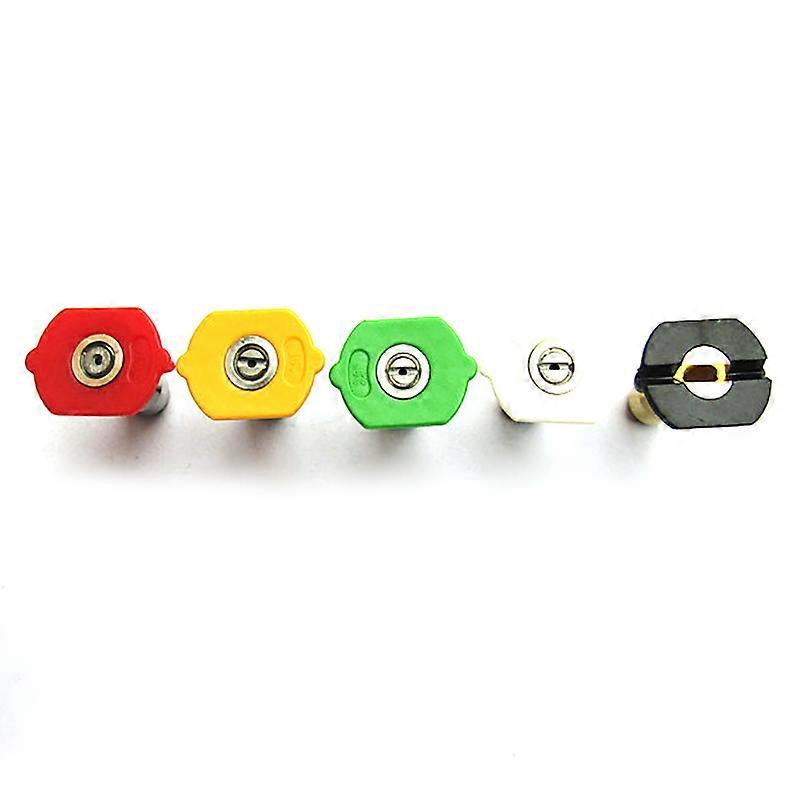 Pressure Washer Nozzle Kit 5 Colors 0 15 25 40 Degree Fan Shape Power Pressure Washer Nozzle Tips for Car Floor Wash 1.6 Hole