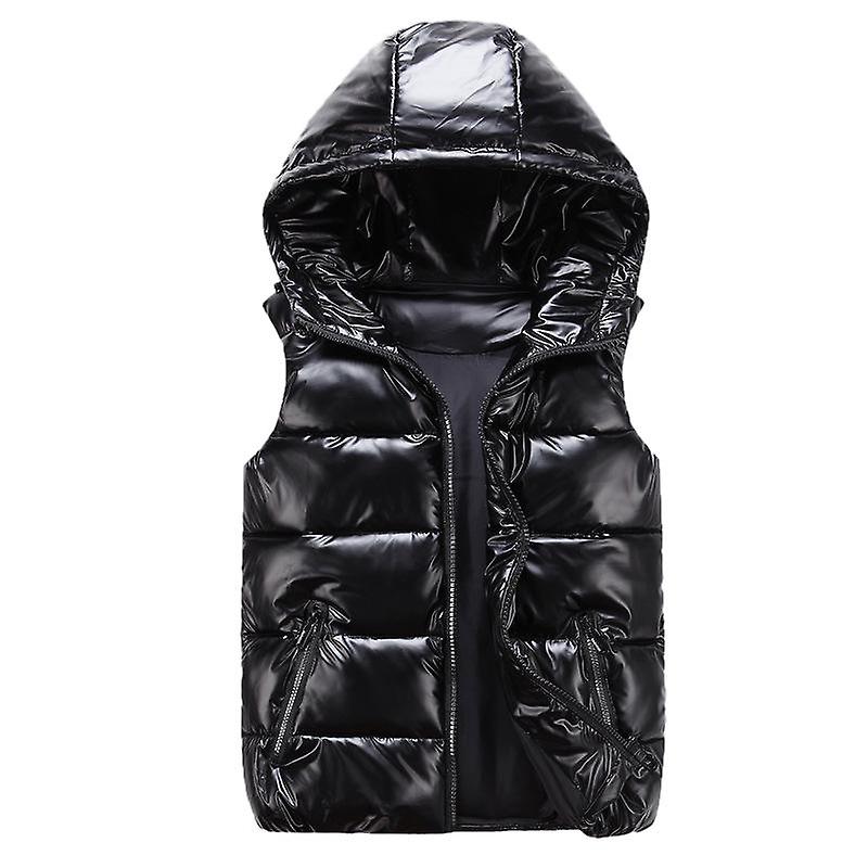 Unisex Shiny Sleeveless Jacket Puffer Vest