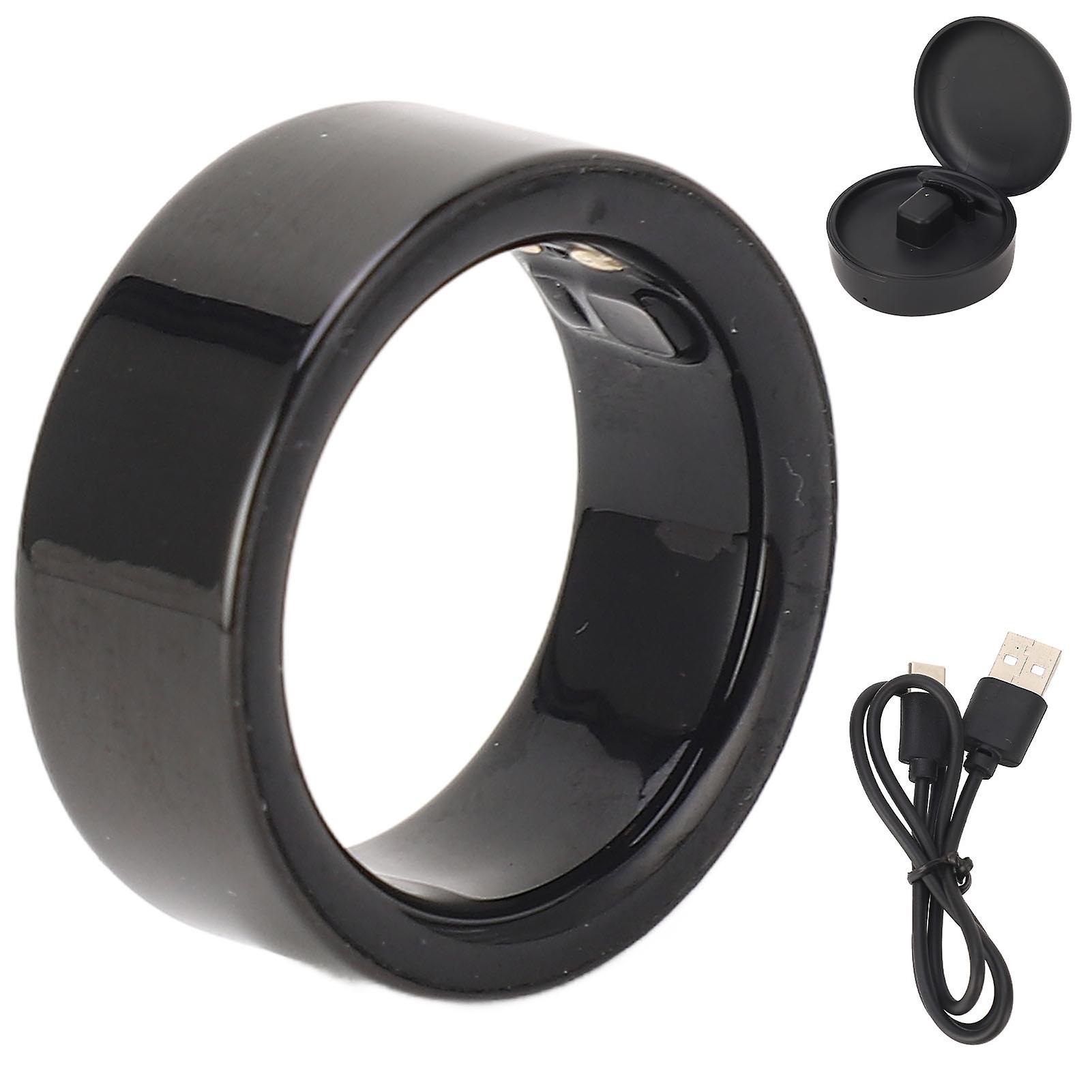 Smart Ring Health Tracker Bluetooth Health Fitness Tracker Waterproof Smart Ring Activity Tracker for Body Temperature Blood Oxygen Black N ° 18