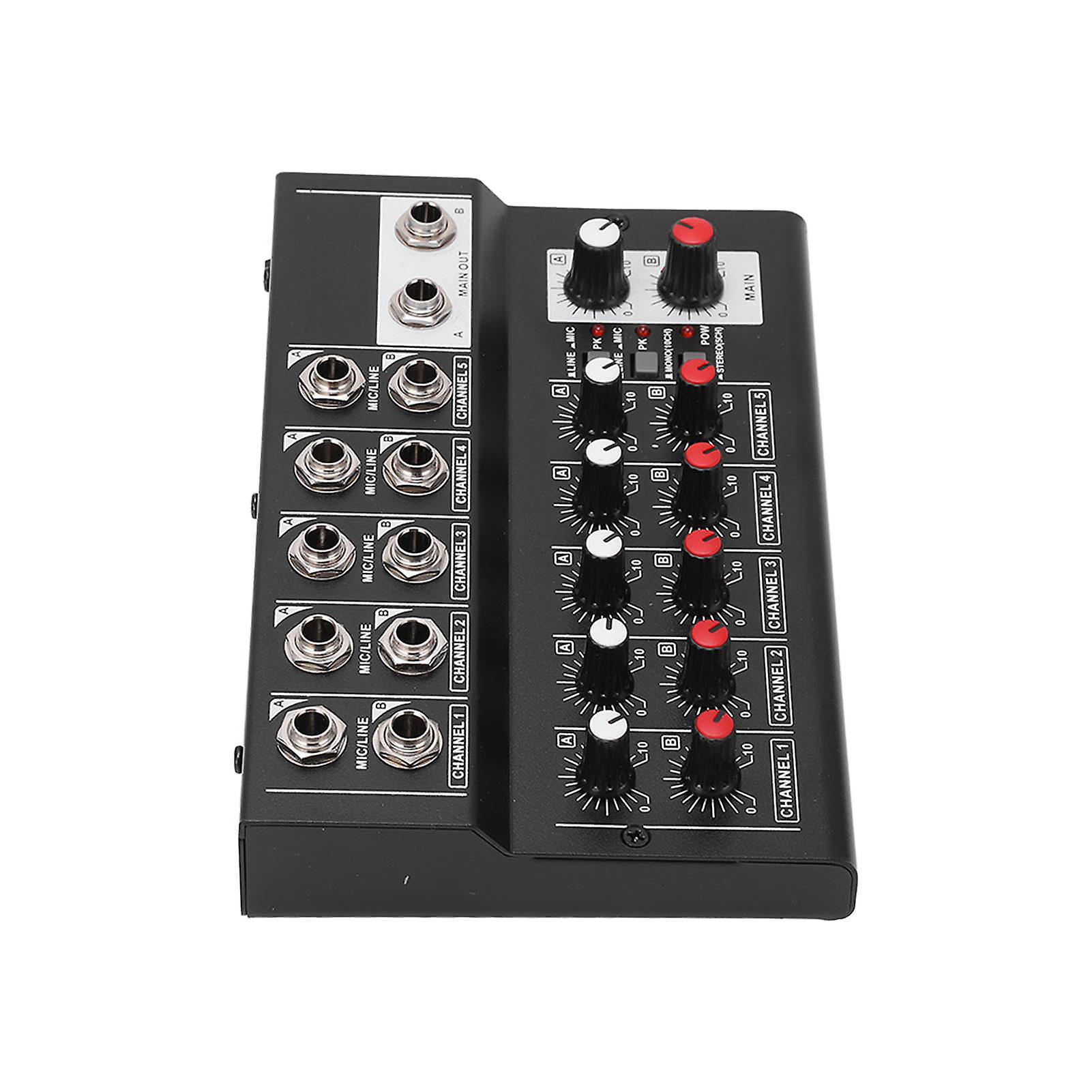 10 Channel Mixing Console Audios Mixer Sound Mixing Board with 2 Main Volume Knobs