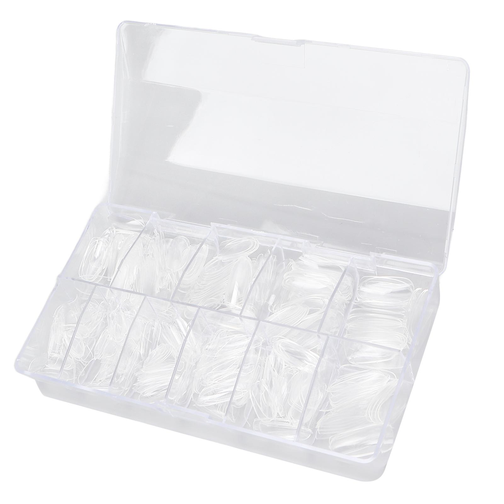 Nail Tips Transparent Ultra Thin Non Marking Oval Short Nail Art Sheet Nail Patch
