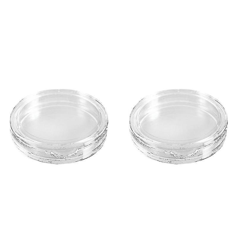 20 db-os átlátszó műanyag kis kerek doboz érmetartó, 10 db 18 mm és 10 db 22 mm