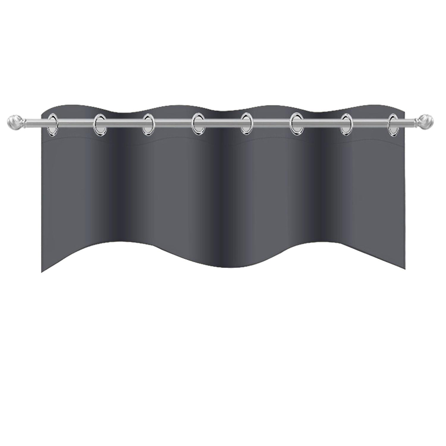 Perforated Curtain Breathable Polyester Semi Sheer Compact Blackout Window Valance Home Decor