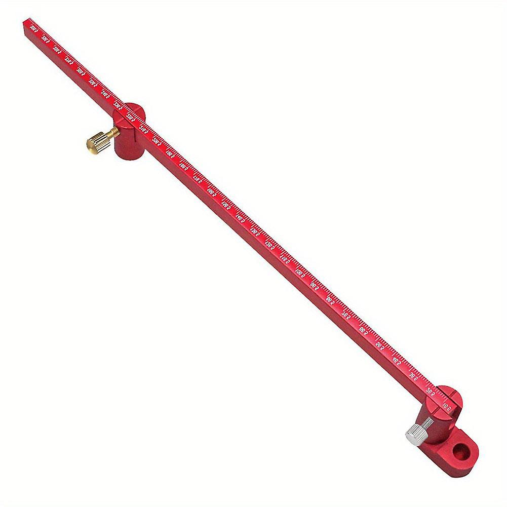 Red Adjustable Drawing Circle Ruler 300mm Aluminum Woodworking Compass Scriber Gauge Metric Arc Tool for DIY Engineers Carpenters