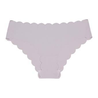 Veeki Women's Seamless Briefs Pack of 3 Ice Silk Panties Mid-Rise No Show Underwear, Purple, S