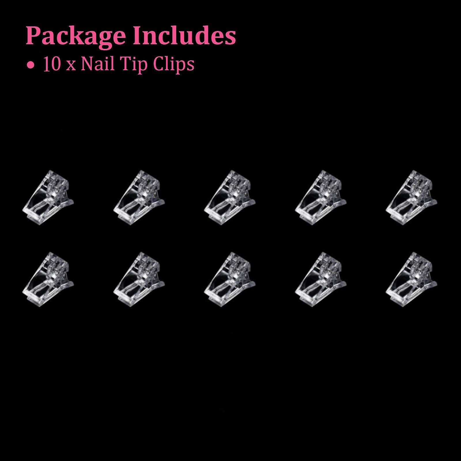 20pcs Nail Tips Clip Quick Building Poly Builder Gel DIY Extension Clamp Clips