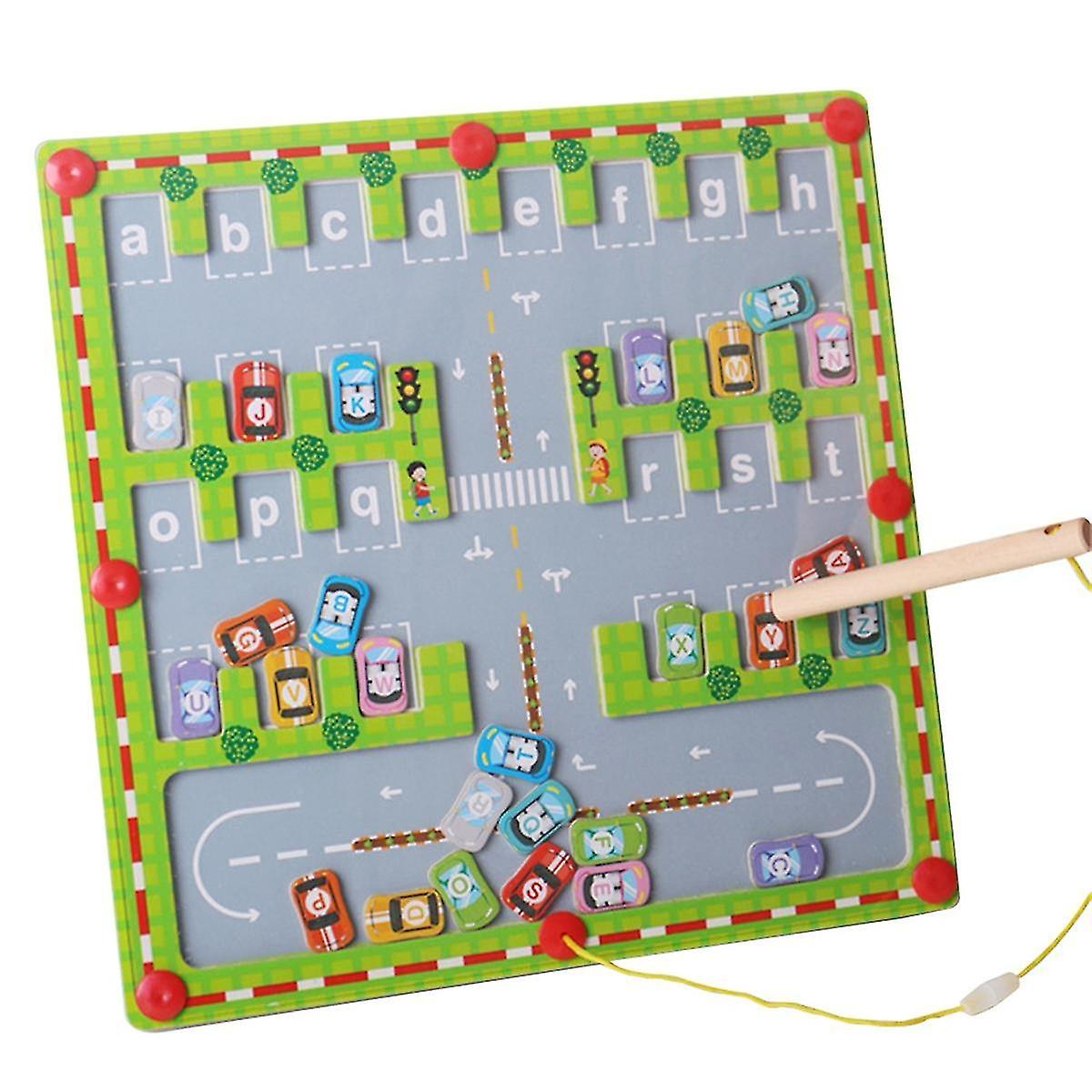 磁気パズル磁気アルファベット迷路文字パズルファインモータースキルおもちゃ3 4 5歳ボー