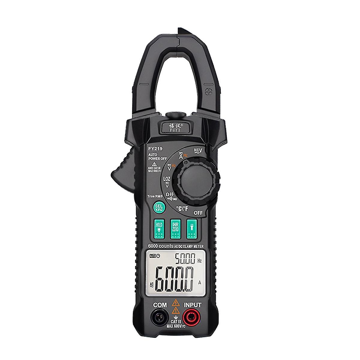 Fuyi Ac Dc Inrush Current Clamp Meter 6000 Count Automatic Range Clamp Multimeter Temperature Testin