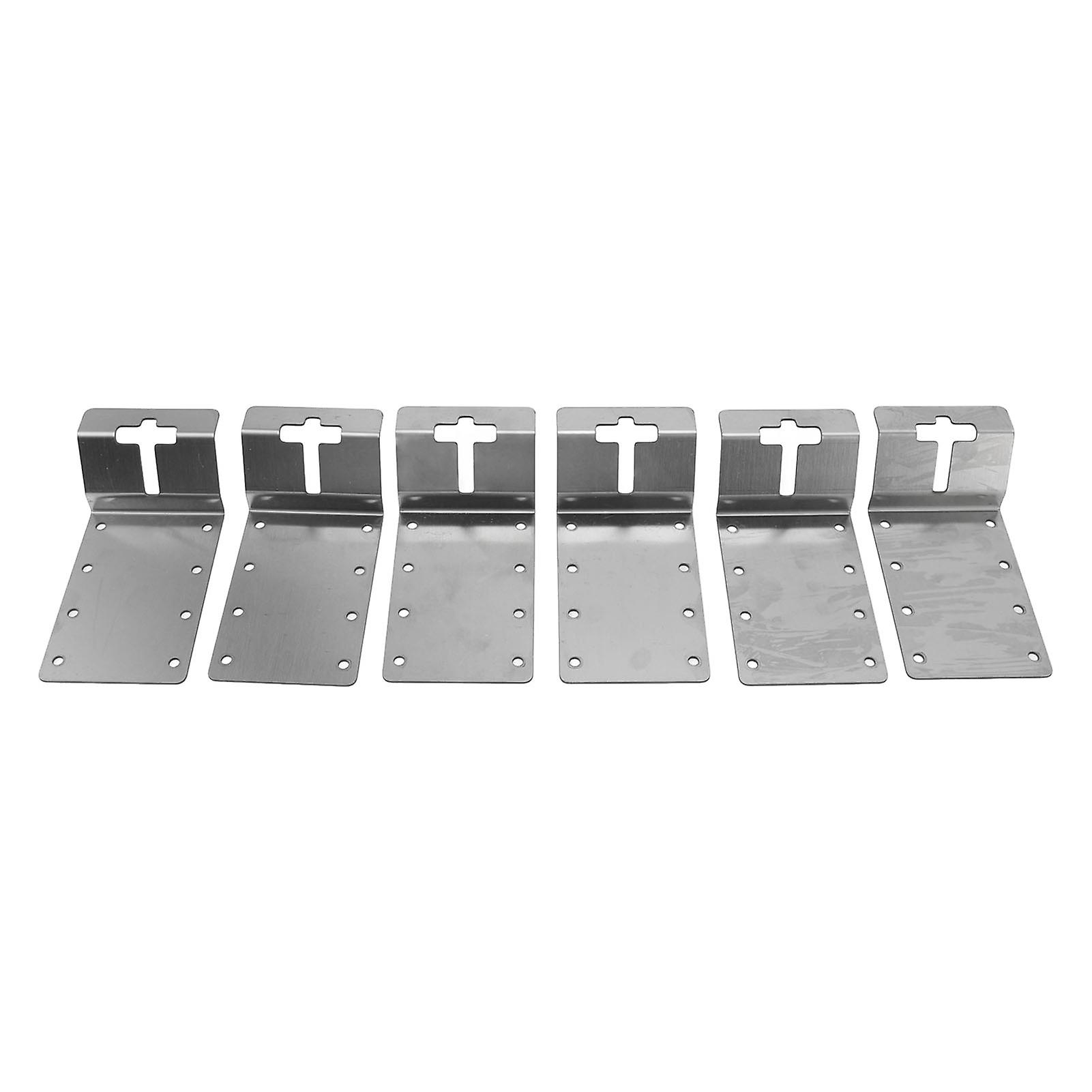 6PCS T Post Bracket 3 Inch Heavy Duty Carbon Steel Vertical Mounting T Post Corner Brace Target Hanger for Fence Posting Signs Bird House Mailbox