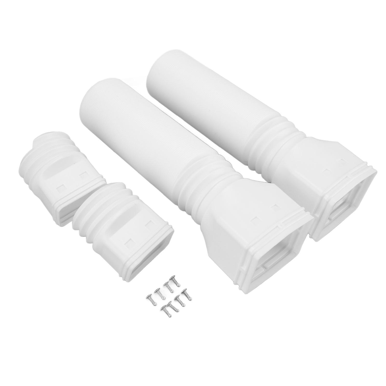 Rain Gutter Downspout Extensions Flexible Universal Drain Downspout Extender Drainage Connector Extendable From 20in to 29in White