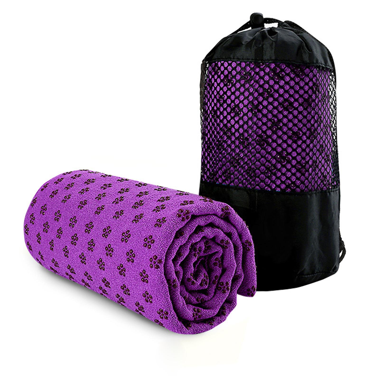 Anti-Slip Yoga-Grip Towel Non Slip Wicking Pilates Towel Blanket for Hot-Yoga