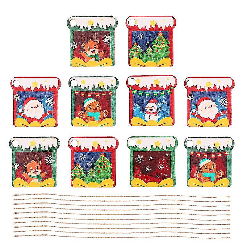 10db karácsonyi fa szeletek