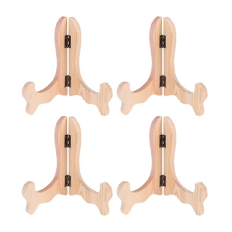 4pcs Wooden Display Stand For Plate