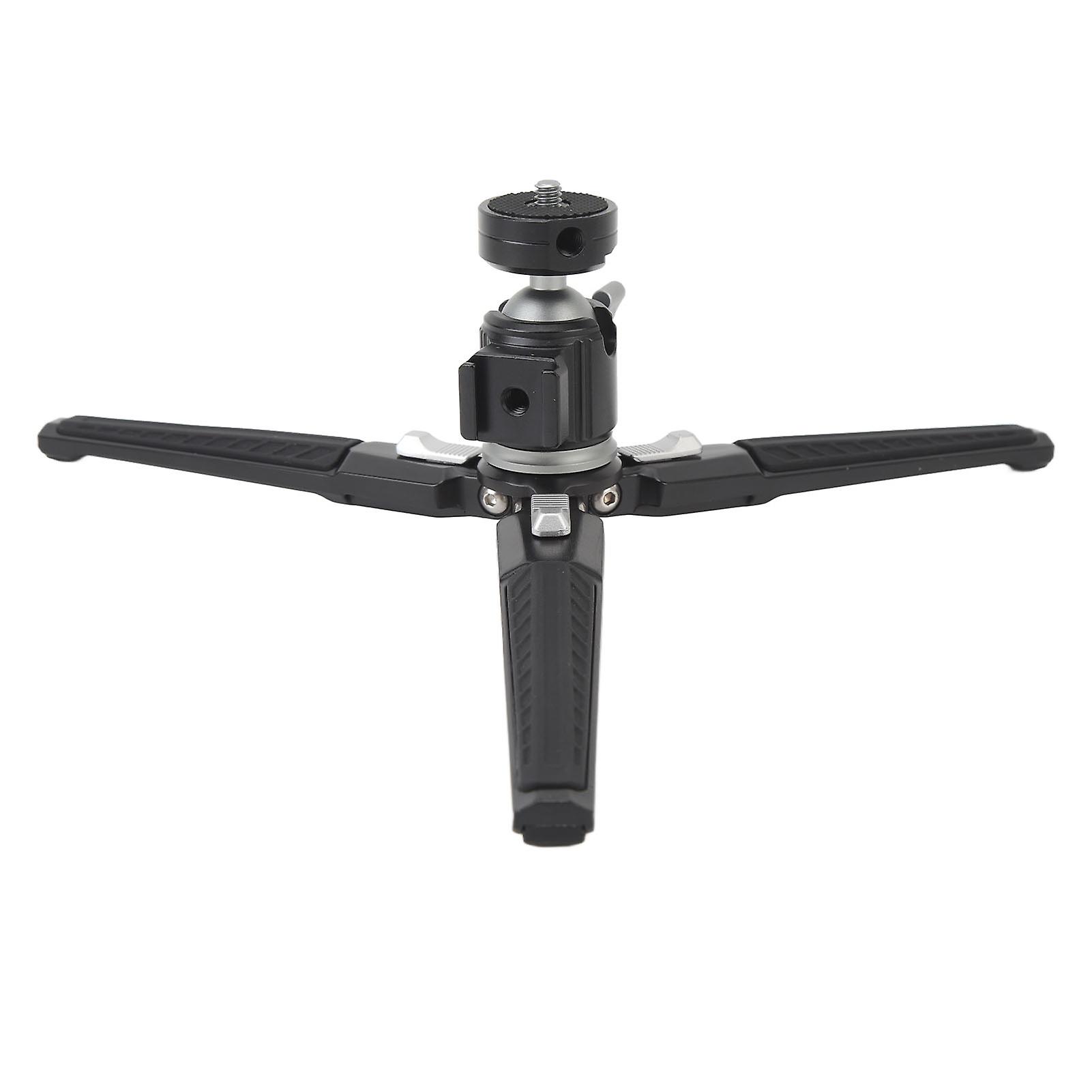 Tabletop Tripod 360° Rotating Ball Head 4kg Load Capacity 1/4 Inch Screws Anti Slip Aluminum Alloy Mini Phone Tripod for Camera Projectors 