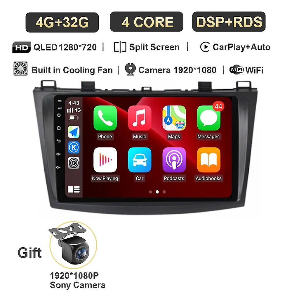 Android 13 For Mazda 3 2009-2013 Car Radio Multimedia Player Stereo 2 Din Navigation Carplay Speakers Head Unit Video Gps Dsp Bt