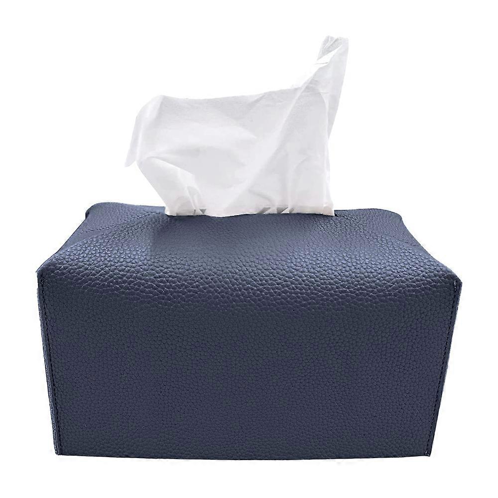 Tissue Box Set, PU skinn, rektangulære bad oppbevaring rack, baderomsutstyr, bad forfengelighet