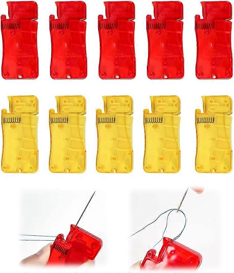 Automatic Needle Threader, 2024 Automatic Plastic Needle Thread Threading Aid for Sewing Work, Thread Threader for Needles for Hand Sewing and DIY Emb