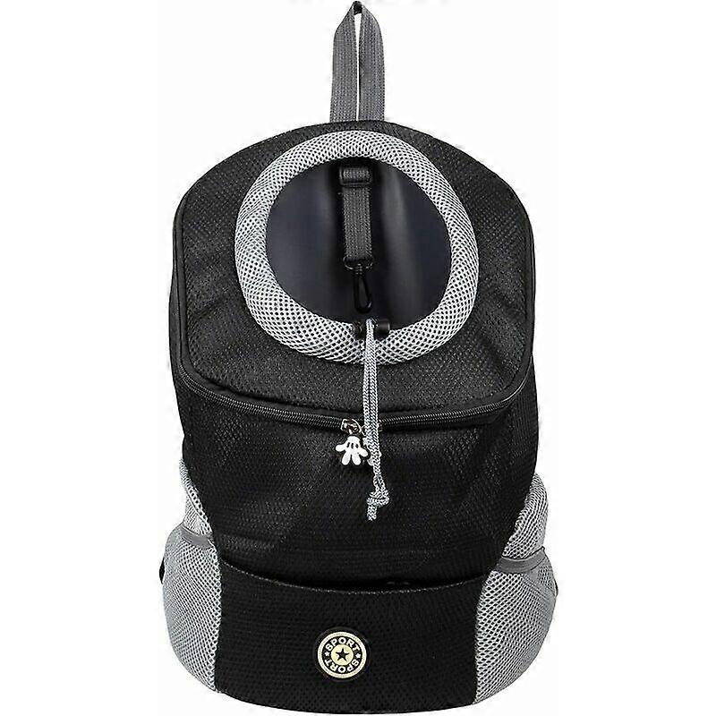 Dog Backpack, Portable and Comfortable Pet Carrier, Pet Carrier Bag for Cycling, Hiking, Travel, Shopping (S, Black)