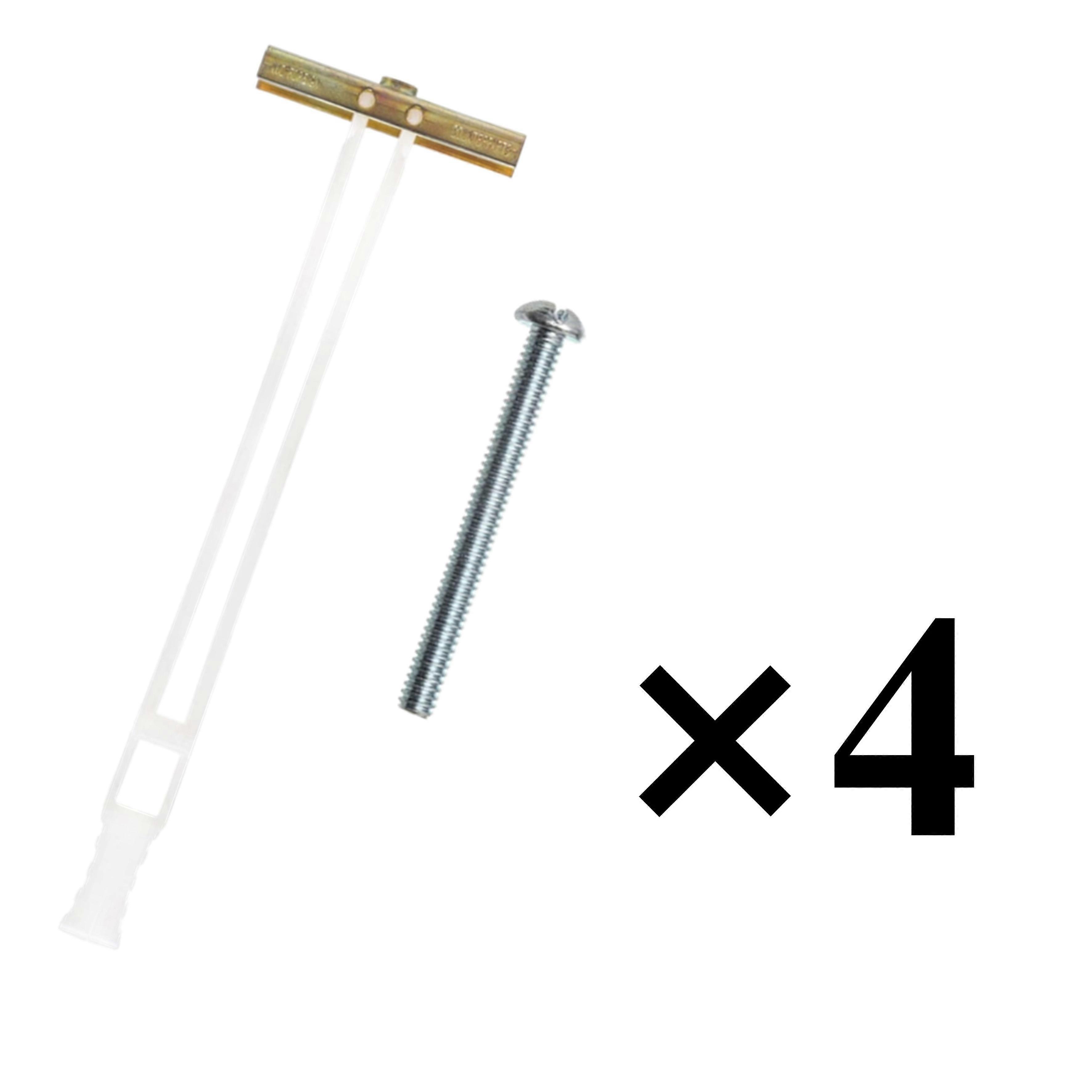 4/12/20packs Drywall Anchors With Included Bolts For 1/4-20 Fastener Size, Hollow Wall Anchors Hold Up To 265 Pounds, Bolts Screws For Gypsum Board Wa