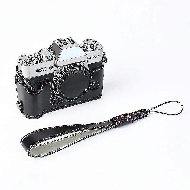 For Fuji XT10/XT20/XT30/XT30 II Leather Camera Case Bottom Half-Body Camera Protective Cover