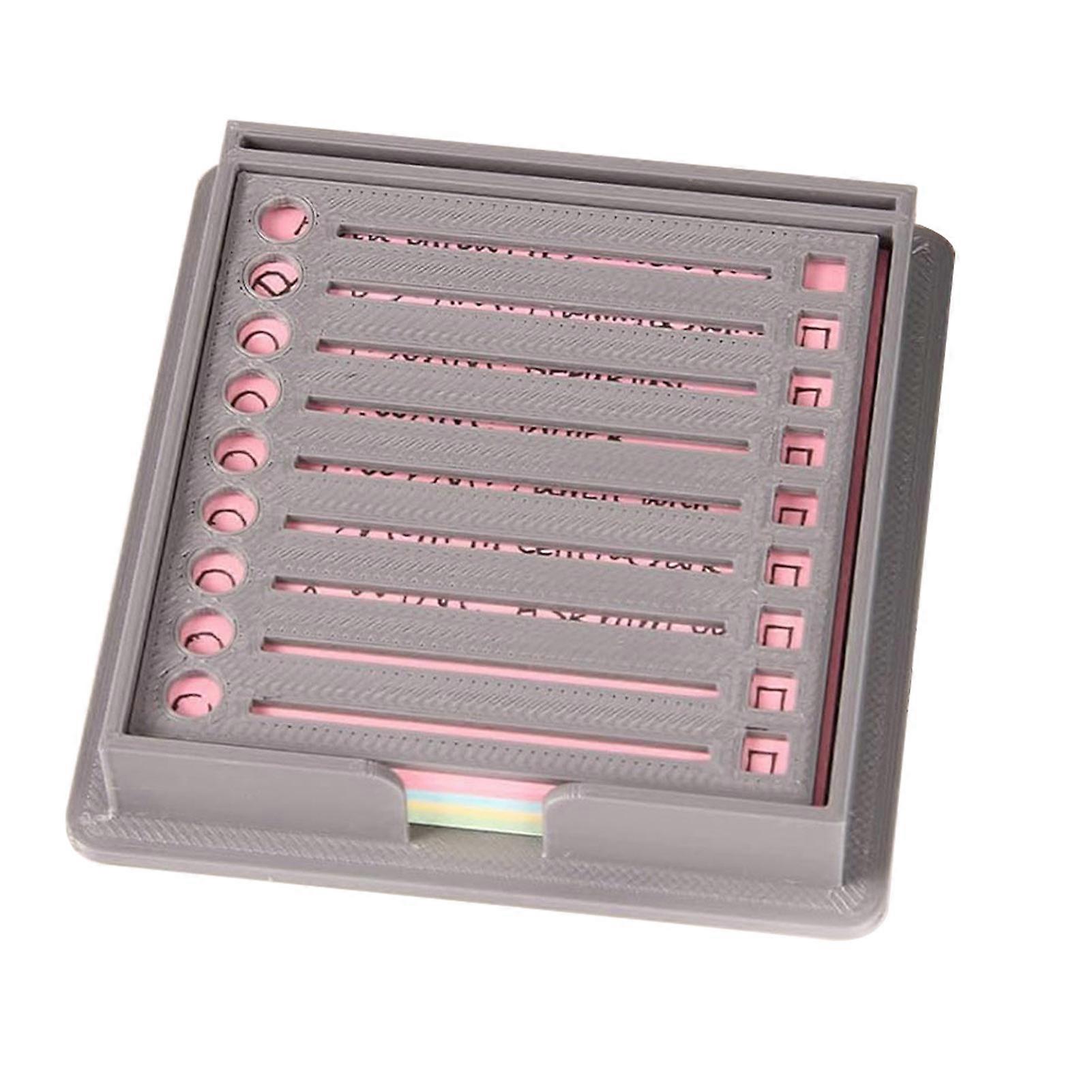 thumbnail image 2 of Sticky Note Holder With 2 Templates | Self-Adhesive Note Organizer For Desk | Portable Post-it Dispenser With Stencil For Lists 2 of 12