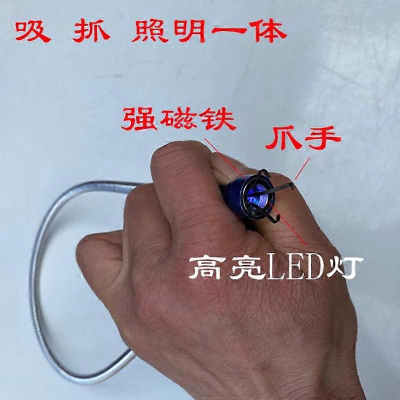 Llluminated With Claw Hand Strong Magnet Suction Rod Picker Auto Repair Tool Pipe Dredge