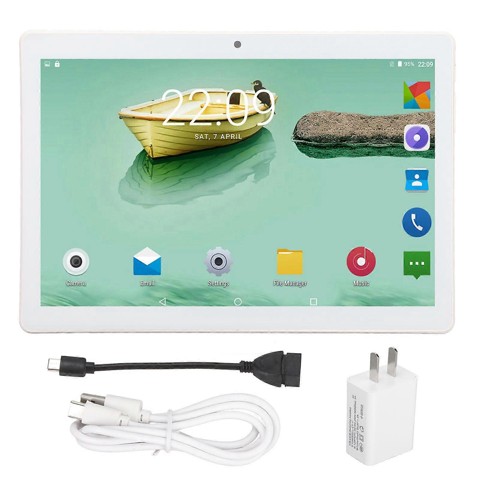 Tablet 10in διπλή διπλή εφεδρεία SIM 2GB 32GB RAM διπλή φωτογραφική μηχανή IPS 1080P HD μεγάλη οθόνη φορητή τηλεφωνική ταμπλέτα κλήσεων 100 στο ροζ αμερικανικό βούλωμα 240V