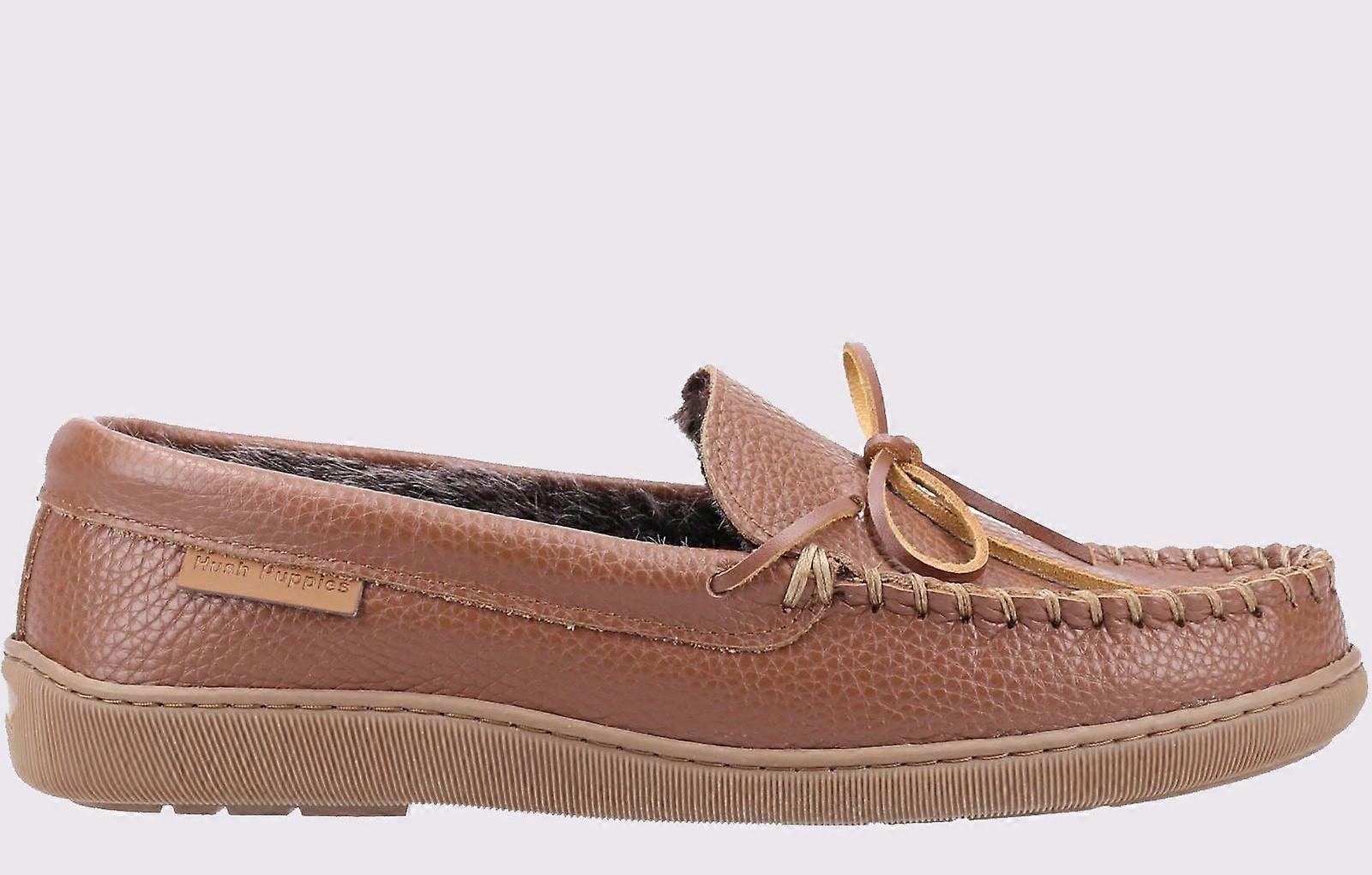 Hush Puppies Ace Slip On Memory Foam Slippers Tan