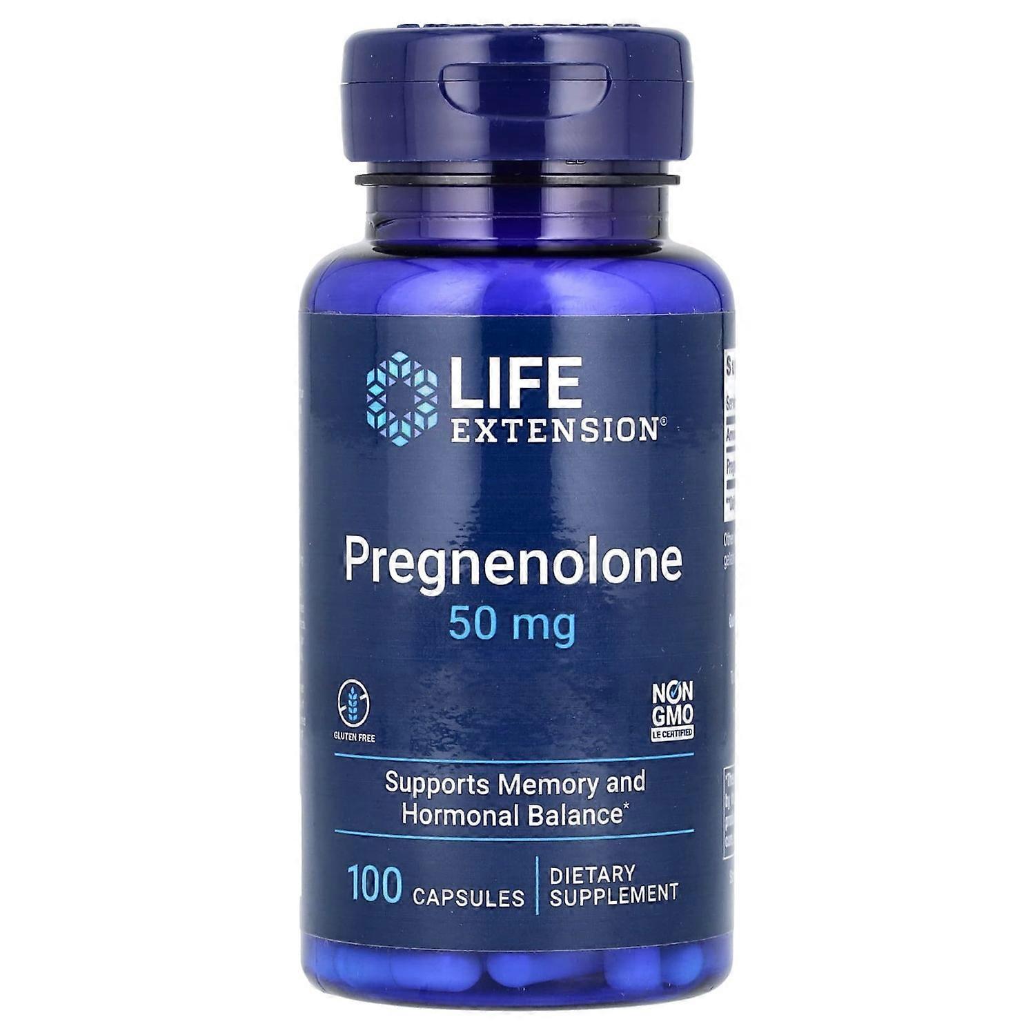Life Extension, Pregnenolone, 50 mg, 100 Capsules