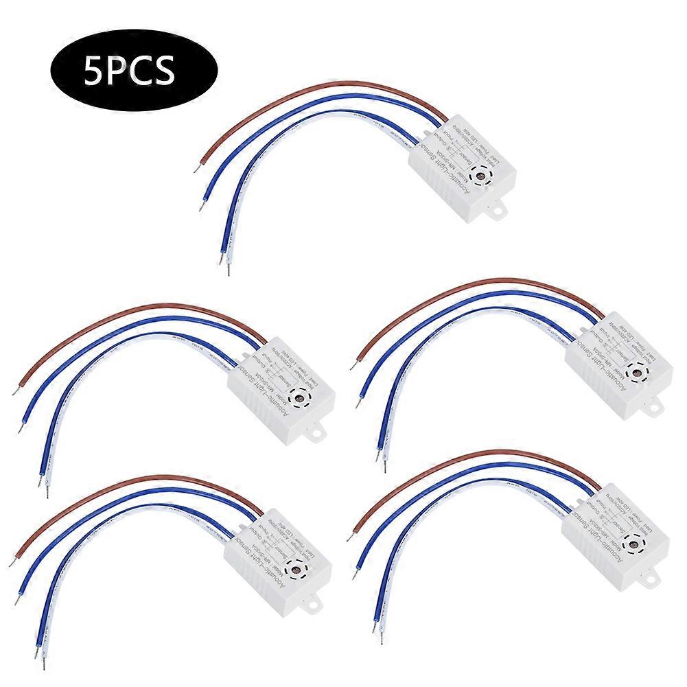 5PCs LED Sound and Light Control Switch Energy-Saving Sensor High Sensitivity for Lamp