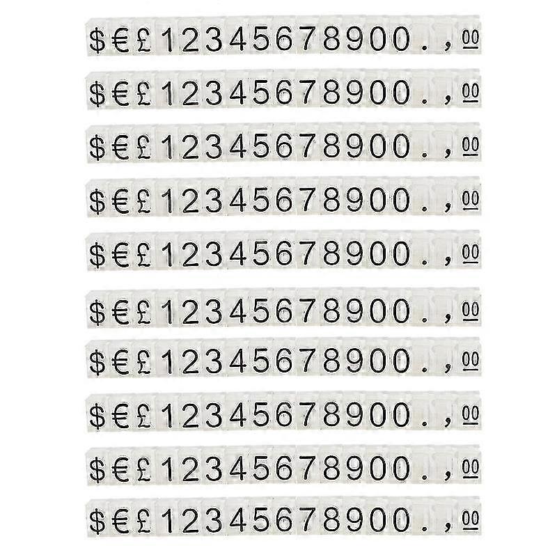 10pcs Supermarket Price Display Signs Number Price Tags Store Price Labels