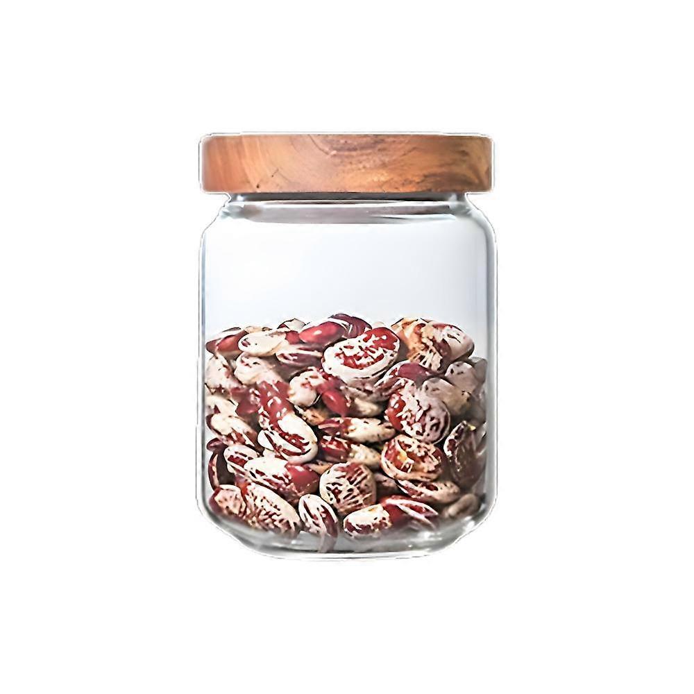 Condiments Container Round Glass Jar With Airtight Lid For Kitchen Storage Food Storage Containers