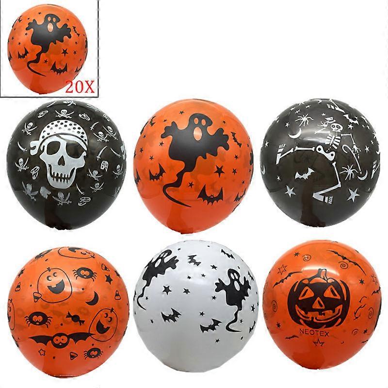 20pcs/Set Halloween Air Mylar Balloon Pumpkin Skull Halloween Party Decoration