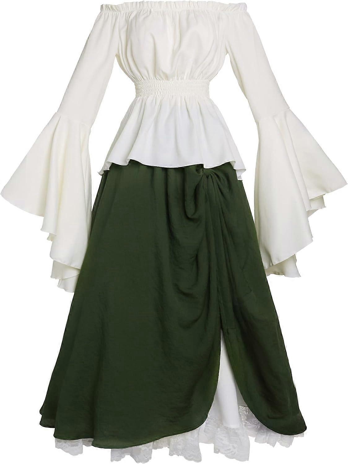 Green Medieval Dress Renaissance Costume Women Medieval Dress
