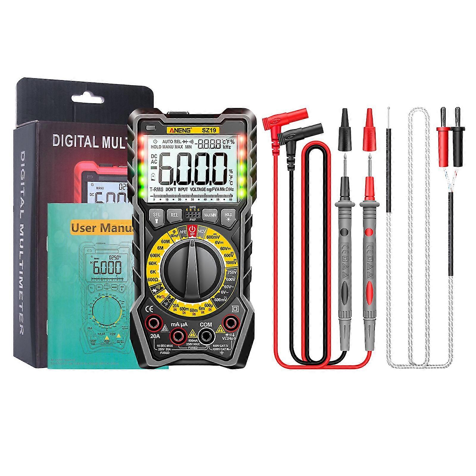 Portable Multimeter 6000 Counts Digital Multimeter Voltmeter Auto-ranging Ac For