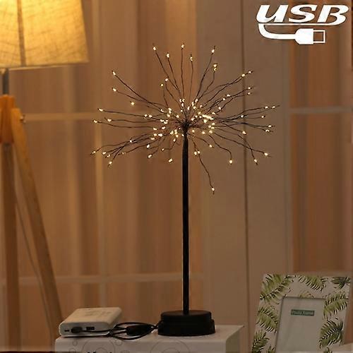 100 LEDs Dandelion Copper Wire Table Lamp Decoration Creative Bedside Night Light Gift